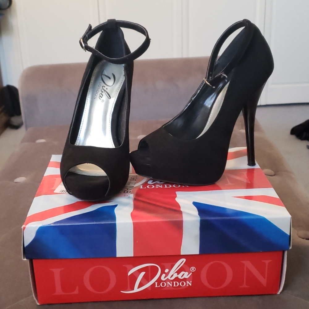 Black Strapy Stilettos